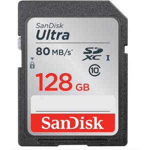 闪迪（SanDisk）128GB 读速80MB/s 至尊高速SDXC UHS-I存储卡 Class10 SD卡