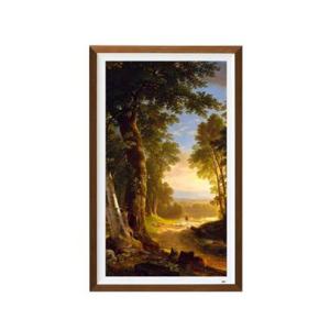 iGallery 32寸 经典白木 电子画框 显示器 柚木 黑胡桃木