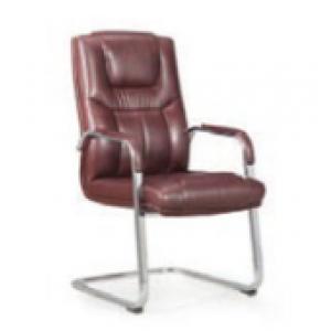 昊丰KY-6037弓形会议椅（环保皮）咖啡色