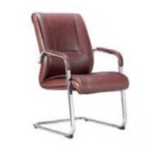 昊丰KY-6036弓形会议椅（环保皮）咖啡色