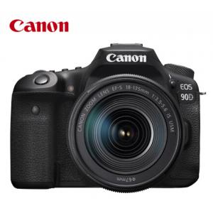 佳能（Canon）EOS 90D 单反套机（EF-S 18-135mm f/3.5-5.6 IS USM 单反镜头、64G存储卡、国产备用电池、相机包、U镜片）