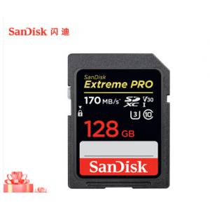 闪迪（SanDisk）128GB SD存储卡 U3 C10 V30 4K至尊超极速版数码相机内存卡 读速170MB/s 写速90MB/s