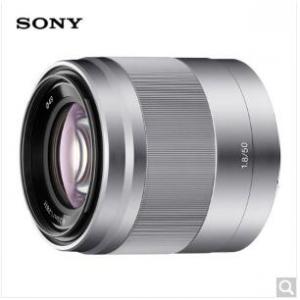 索尼（SONY）E 50mm F1.8 OSS APS-C画幅定焦镜头（SEL50F18）银色(含UV镜)